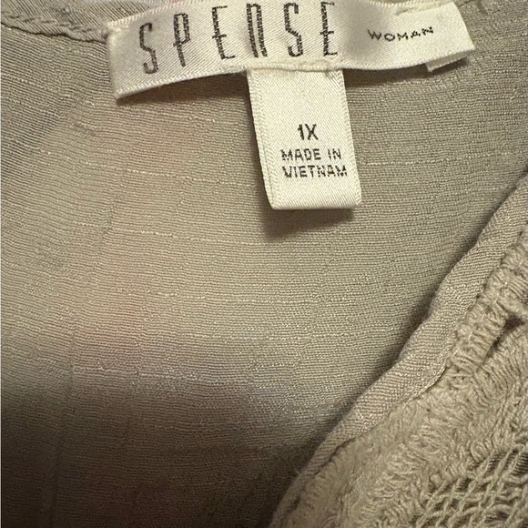 Spease Sage Green Hi-Lo Lightweight Sleeveless Top Size 1X - Picture 4 of 8